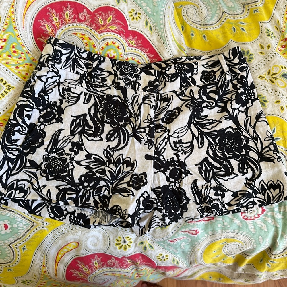 Black and white shorts